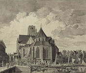 XVIII-47 Sint Laurenskerk gezien vanaf de Binnenrotte.