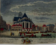 XVIII-53 Gezicht van de Grote Kerk te Rotterdam.
