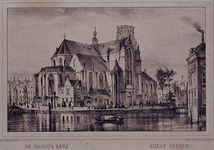 XVIII-66 Grote Kerk gezien vanaf de Binnenrotte.