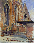 XVIII-82-04-3 De hoofdingang van de Grote Kerk na het bombardement.