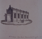 XXII-156 Kerkje bij het Zendelingshuis aan de Rechter Rottekade.