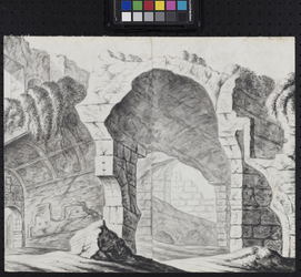 XXIX-64-3 Gefantaseerde voorstelling van de ruïne van het Hof van Weena.