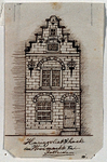 XXV-289-2 Voorgevel van een huis aan de noordzijde van het Haringvliet, op de hoek van de Hooimarkt, bij de Engelse ...