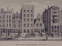 XXV-331 Gezicht op het huis Engelenburg in de Hoogstraat, uit het noorden.