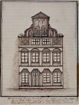 XXV-338-2 Voorgevel van het voormalig Schielandshuis vóór 1668 op de Hoogstraat.