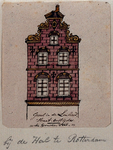 XXV-435-1 Voorgevel van het huis De Gouden Voet in de Lombardstraat nummer 72.2 tekeningen op één karton: XXV 435-1 en -2.