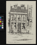 XXV-484 Gevel van een huis in de Nieuwe Vogelenzang.4 tekeningen op één karton: XXV 498-1 t/m -3 en XXV 484.