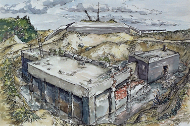 XXVIII-15-43-1 Laatste bunkers op de Beer worden verwijderd, daarna zal het natuurreservaat tot haven worden vergraven. ...