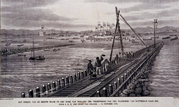 XXVIII-56 31 oktober 1866Het steken van de eerste spade, ter verbetering van de Nieuwe Waterweg in Hoek van Holland, ...