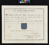 XXXI-267-01 Wapendiploma van de Gemeente Katendrecht uitgegeven door de Hoge Raad van Adel.