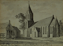 XXXI-326 De kerk van Kralingen gelegen tussen Rotterdam en Gouda.