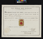 XXXI-358-00-01 Wapendiploma van de Gemeente Kralingen uitgegeven door de Hoge Raad van Adel.