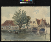 XXXI-419 Een brug te Overschie anno 1757, in de vaart naar Delfshaven.