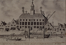 XXXI-94 Het magazijn van de Oostindische Compagnie der Kamer Delft te Delfshaven, anno 1670.