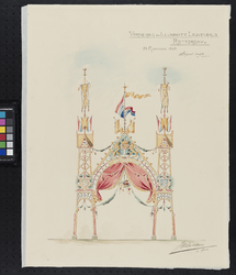 XXXIII-161-02-1 31 augustus - 6 september 1898De KroningsfeestenOntwerp voor de versiering en in illuminatie van de ...