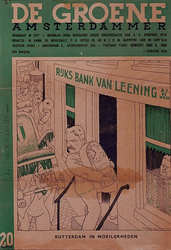 XXXIII-379-00-01 1936Spotprent op de Rotterdam's financiële moeilijkheden.De burgemeester en de wethouders beëngen het ...