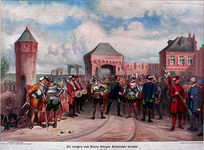 XXXIII-5-00-00-01 9 april 1572De troepen van Bossu trekken Rotterdam binnen.
