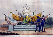 XXXIII-57-01 1830Symbolische voorstelling van de trouw van Rotterdam aan koning en vaderland, vervaardigd naar ...