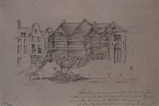 XXXIII-59 28 juli 1843 De ruïne van de fabriek van Van Oordt na de instoring van het achterste gedeelte der ...