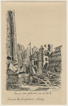 XXXIII-62-02-4 13 mei 1849Restanten van de suikerraffinaderij van de heer P. Tromp aan de Leuvehaven, na de brand; ...