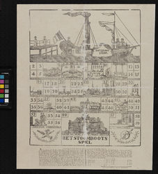 XXXIV-51-01 Stoombootspel, Rotterdam en Dordt met afbeeldingen onder meer van IJsselmonde, Dordt en de Oude Hoofdpoort, ...