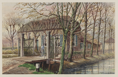 VERHEUL-NR-285 Boerderij aan de 's-Gravenweg in Capelle aan de IJssel. Eigendom N. Vermeulen. De boerderij is omstreeks ...