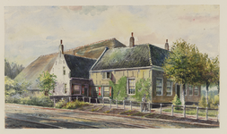 VERHEUL-NR-344 Boerderij tegenover het tramstation (Koninginneweg 1-3) in Numansdorp.Eigendom van Herman van der Waal.