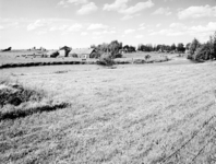 1972-1588 Boerderij ten westen van de Rotte en boezemvaart in de Boterdorpse polder. Achter de boerderij werkzaamheden ...