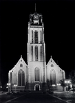 1973-1130 De Sint-Laurenskerk, gezien uit het zuidwesten, vanaf de Sint-Laurensplaats. Illuminatie t.g.v. het 25-jarig ...