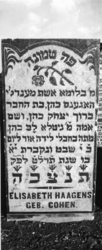 1974-4755 Een grafzerk op de Israëlitische begraafplaats aan het Toepad, rij 8 nummer 27.