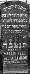1974-4787 Een grafzerk op de Israëlitische begraafplaats aan het Toepad, rij 9 nummer 23.