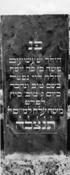 1974-4889 Een grafzerk op de Israëlitische begraafplaats aan het Toepad, rij 12 nummer 16.