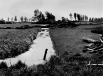 1976-612 Boerderij aan de Molenkade, uit het noorden, vanaf het Provinciaal fietspad 12 even ten westen van het ...