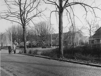 1977-281 De Brink vanaf de Lede. Op de achtergrond de Brinkpoort.
