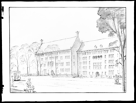 1978-3514 Afbeelding van de ontwerptekening van het toekomstige bankgebouw van R. Mees en Zonen aan het Beursplein.