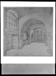 1978-3541 Afbeelding van een ontwerptekening van het interieur (de gang) voor het nieuwe bankgebouw voor R. Mees en Zonen.
