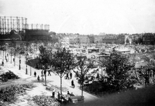 1979-1522 Overzicht van de door het Duitse bombardement van 14 mei 1940 getroffen gebied tussen de Oudedijk en de ...
