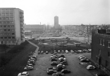 1979-641 Rochussenstraat, overzicht vanaf het dak van het instituut voor scheepvaart en scheepsbouw op het tracé van de ...