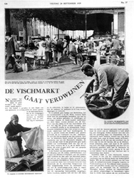 1984-855,-856 Artikelen uit Groot Rotterdam over de Zeevischmarkt bij de Blaak.