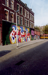 1994-1677-TM-1680 Graffiti op de slooppanden aan de Hondiusstraat.Afgebeeld van boven naar beneden:-1677-1678-1679-1680