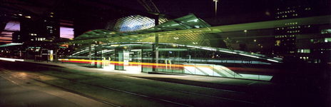 1996-256-TM-260 Station Blaak.Van boven naar beneden afgebeeld:- 256: Ingang van het metrostation, bij avond.- 258: ...