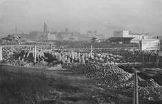 2004-5888 Het Weena in 1948 met de fundamenten van het Groothandelsgebouw in aanbouw.
