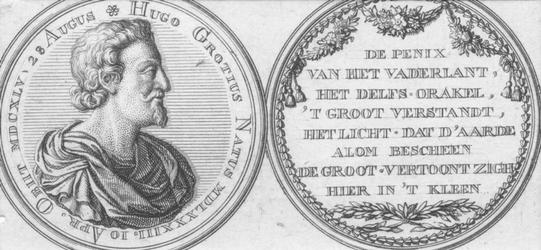 M-899-B Borstbeeld van mr. Hugo de Groot, staatsman en rechtsgeleerde. Pensionaris van 1613 tot 1618 van Rotterdam.