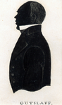 M-945 Silhouet van Karel Frederik August, Gützlaff, door het Nederlands Zendelingen Genootschap te Rotterdam, waarvan ...