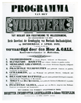 1968-3125 Een affiche kondigt een vuurwerkshow aan in Hillegersberg tijdens het Eeuwfeest voor de viering van de ...