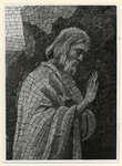 XXVII-28-01-2 Een mozaïek van een Bijbels figuur op het grafmonument van de familie Peterson op de begraafplaats Oude ...