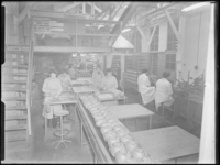 1976-6525 Het inpakken van kaas voor export in het bedrijfsgebouw van Betz & Jay aan de Speedwellstraat op nr. 7.