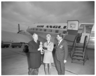 12636 Nieuwe vlieglijn Air Anglia, van Norwich naar Rotterdam- Zestienhoven, opent dienst en vliegt met DC-3 Dakota; ...
