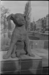 20017-73-42 Beeldje van hondje Fikkie; (van Joeki Simak) geplaatst in het zgn. Hermesplantsoen op de hoek ...