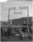 222 Scorebord bij de wedstrijd Sparta-Eindhoven met de stand 6-0.